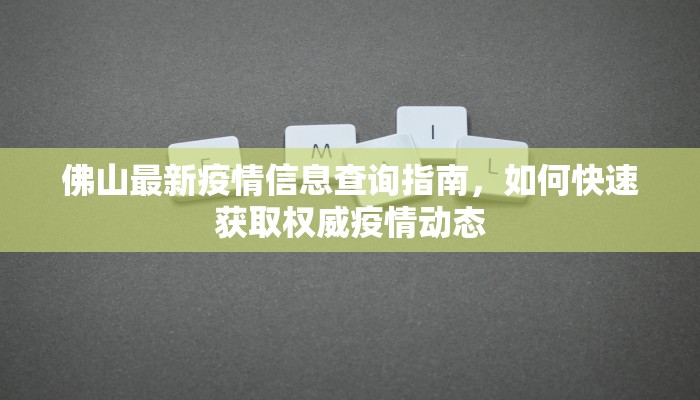 佛山最新疫情信息查询指南，如何快速获取权威疫情动态