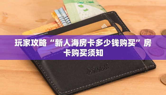玩家攻略“新人海房卡多少钱购买”房卡购买须知