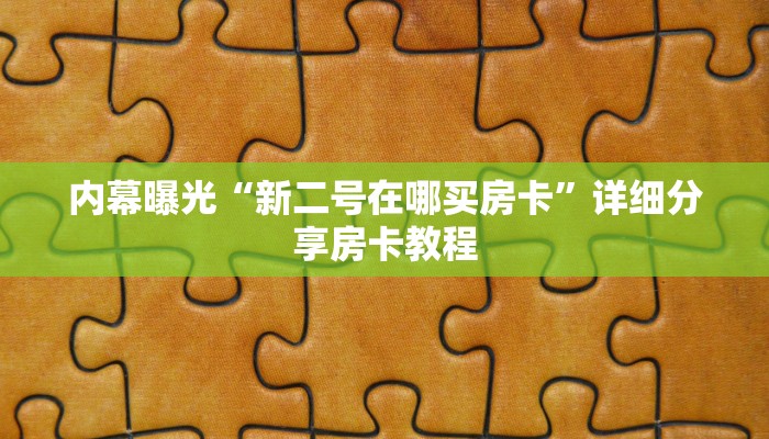 房卡必备教程“新人皇从哪买房卡”终于找到这款房卡
