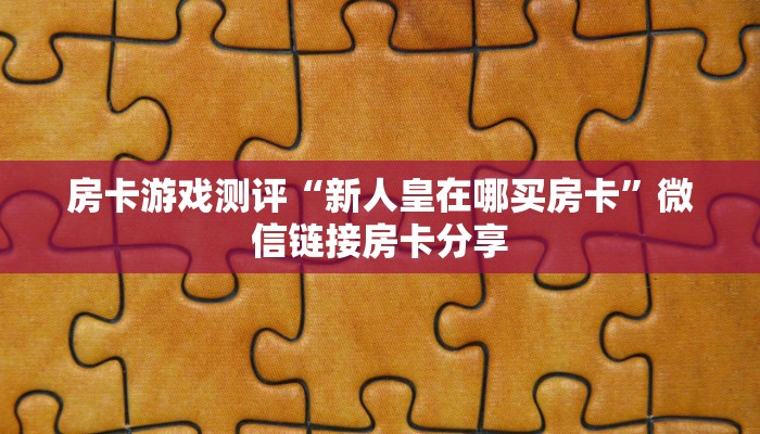 房卡游戏测评“新人皇在哪买房卡”微信链接房卡分享