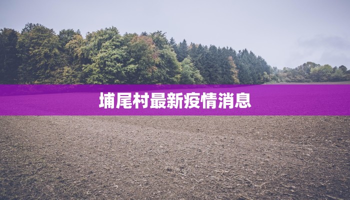 埔尾村最新疫情消息