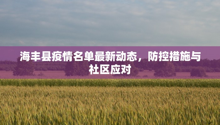海丰县疫情名单最新动态，防控措施与社区应对