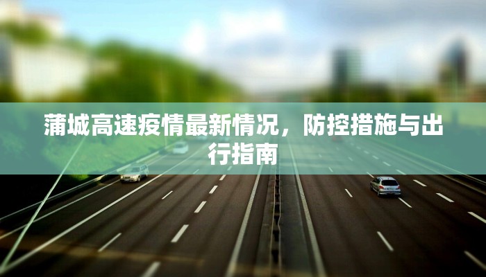 蒲城高速疫情最新情况，防控措施与出行指南